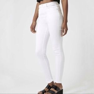 Topshop Moto Jamie Skinny Jeans (White)